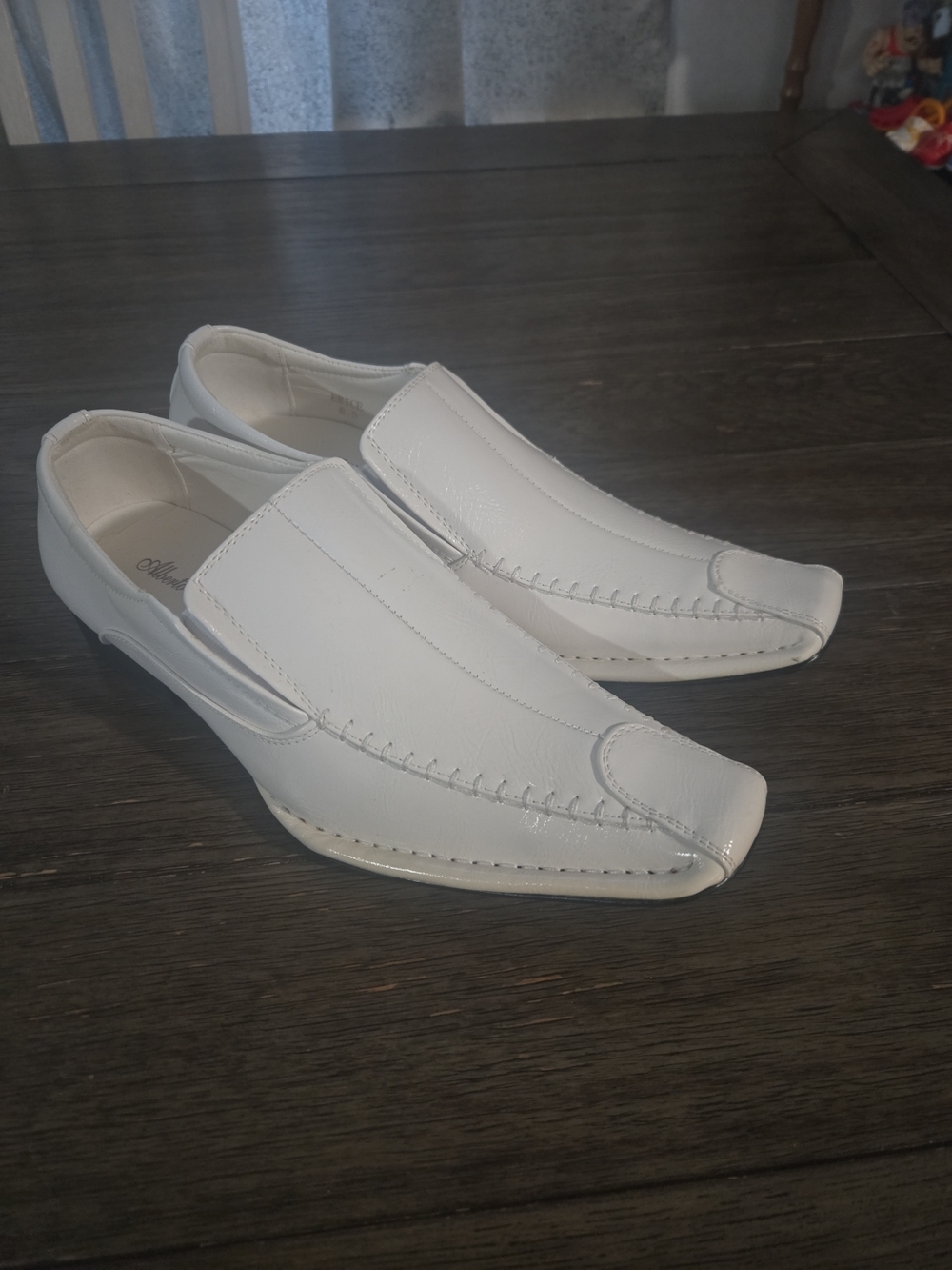 NEW Alberto Fellini Erice Men's White Dress Loafers Slip-On Shoes - Size US 8.5